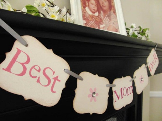 Garlands And Paper Decorations For Mother's Day