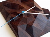 Geometric Block Clock From Walnut And Marple