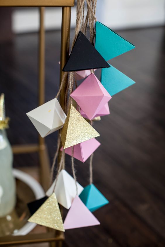 decorațiuni geometrice pentru un duș modern pentru bebeluși