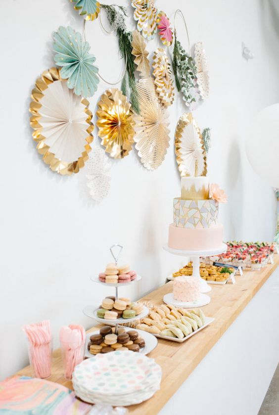 geometrice pastel moderne baby shower