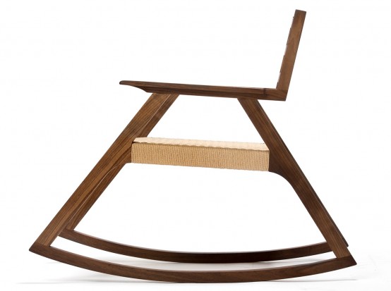 Giacomo Rocker Chair With Minimalist Design In White Oak