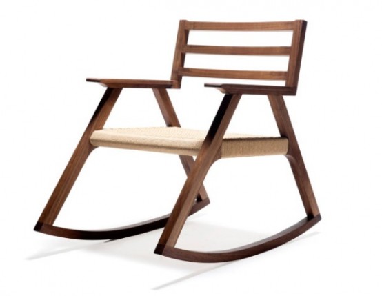 Giacomo Rocker Chair With Minimalist Design In White Oak