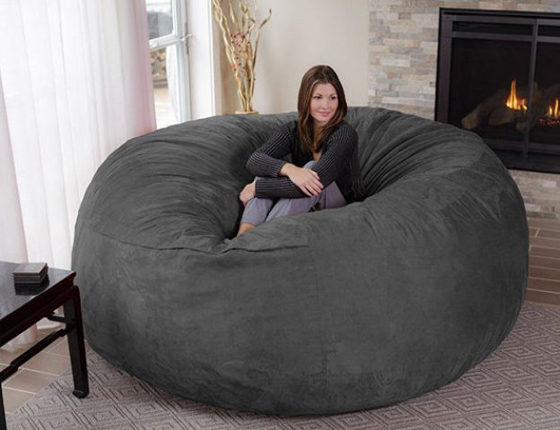 Giant Cozy Chill Bean Bag To Curl Up Inside