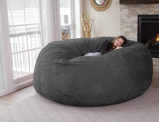 Giant Cozy Chill Bean Bag To Curl Up Inside