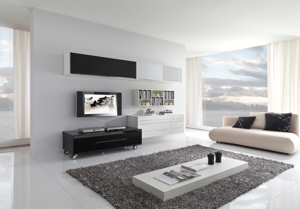 Modern Black and White Furniture for Living Room from Giessegi - DigsDigs