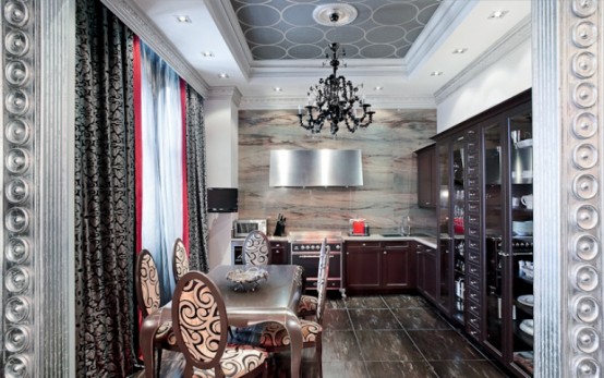 Glamour Apartment In Black And Red