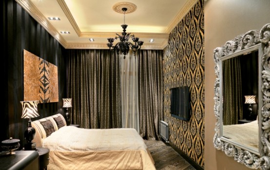 Glamour Apartment In Black And Red