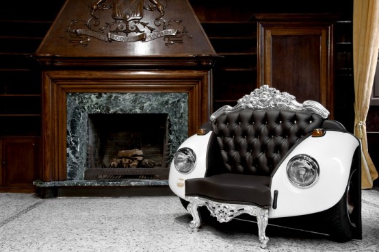Glamour Beetle Armchair Mixing Glam And Car Parts