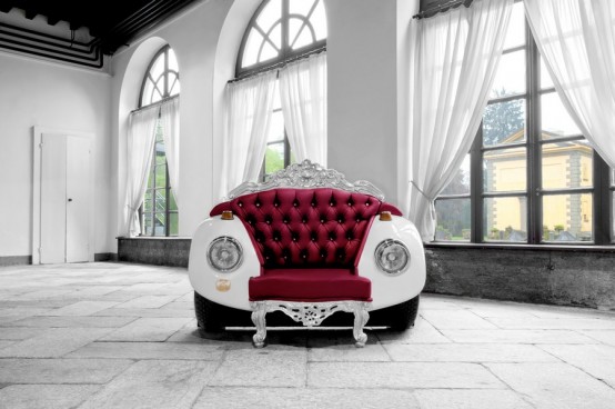 Glamour Beetle Armchair Mixing Glam And Car Parts
