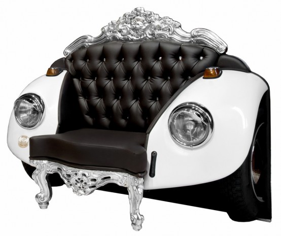 Glamour Beetle Armchair Mixing Glam And Car Parts