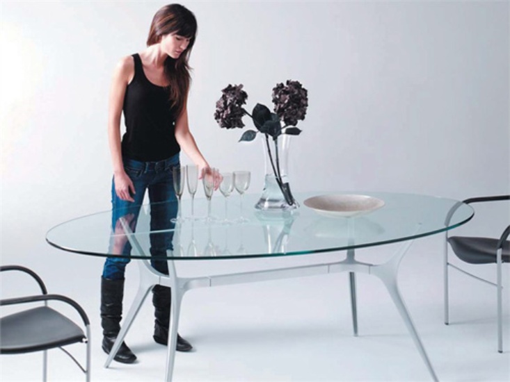 Glass Top Dining Table With Spider Legs