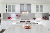 glossy white kitchen design