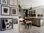 Graphic Black And White Kitchen Design