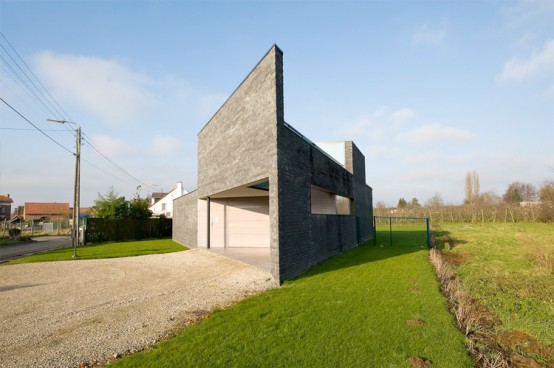 Gray Parallelogram House Design