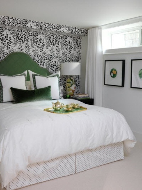 Green Accents In Bedrooms