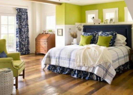 Green Accents In Bedrooms
