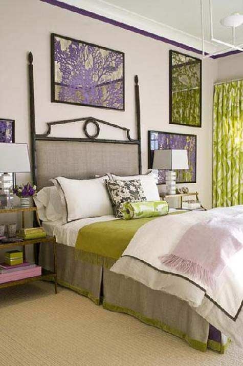 Green Accents In Bedrooms