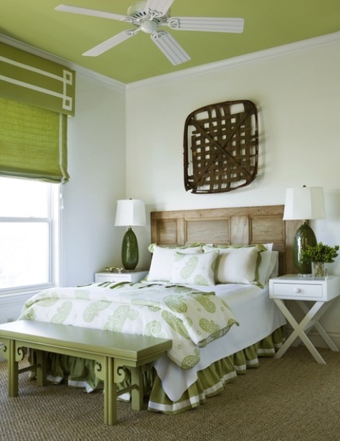 Green Accents In Bedrooms