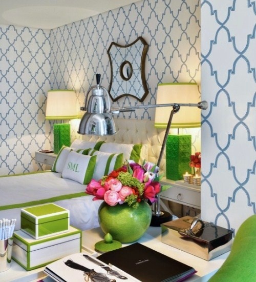 Green Accents In Bedrooms