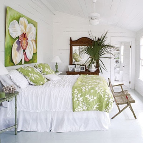Green Accents In Bedrooms