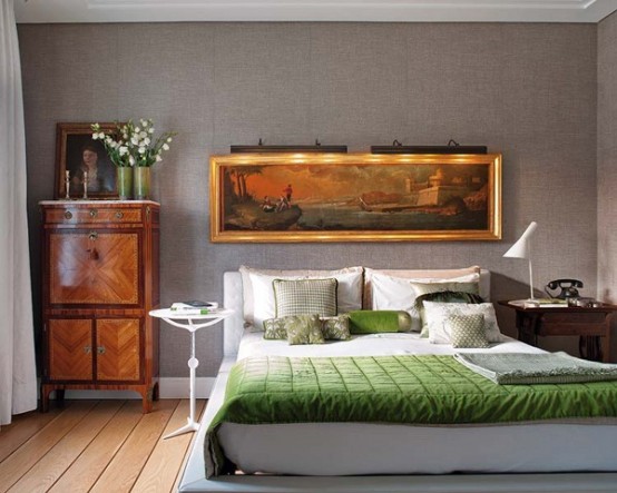 Green Accents In Bedrooms