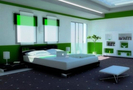 Green Accents In Bedrooms