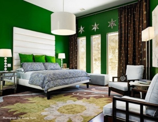 Green Accents In Bedrooms