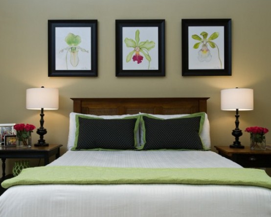 Green Accents In Bedrooms