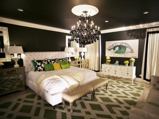 Green Accents In Bedrooms