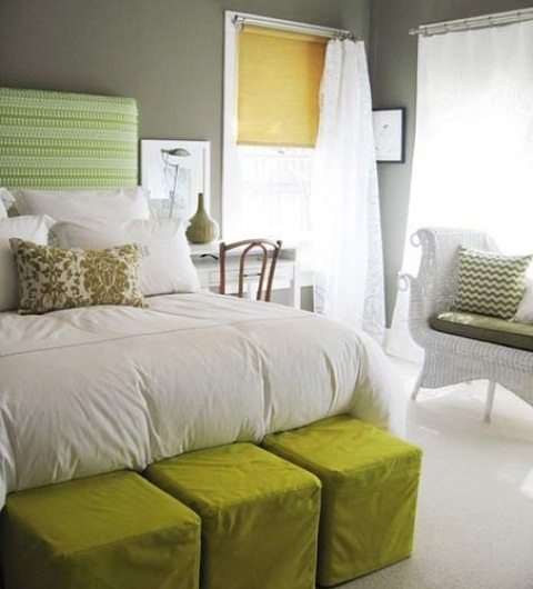 Green Accents In Bedrooms