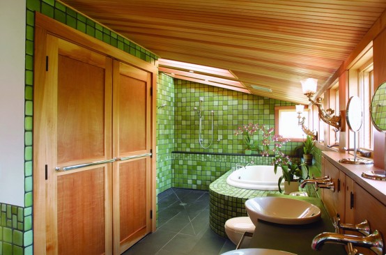 71 Cool Green Bathroom Design Ideas - DigsDigs