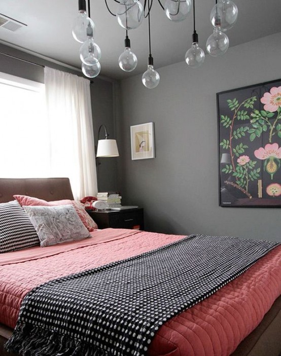 45 Grey And Coral Home Decor Ideas Digsdigs
