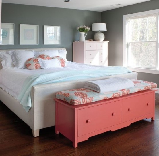 45 Grey  And Coral Home  D cor Ideas  DigsDigs