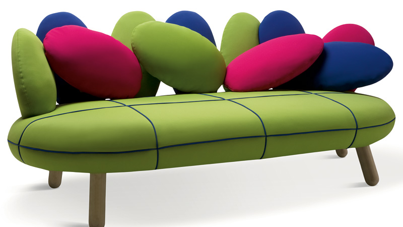 Gumdrop Looking Sofa In Vivid Colors