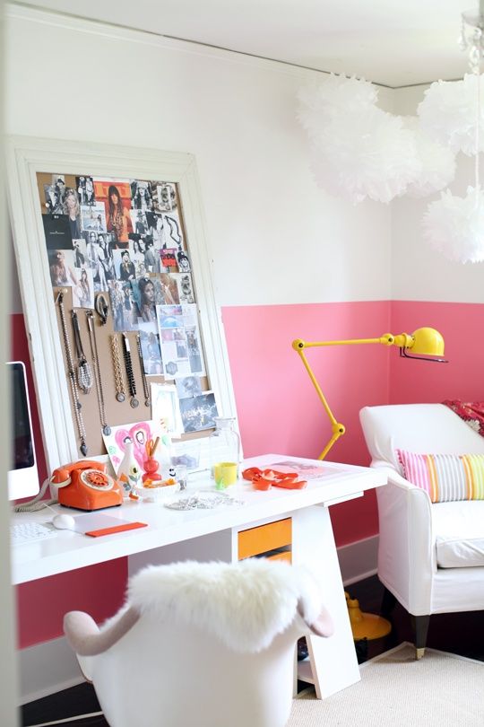 Half Painted Wall Decor Ideas