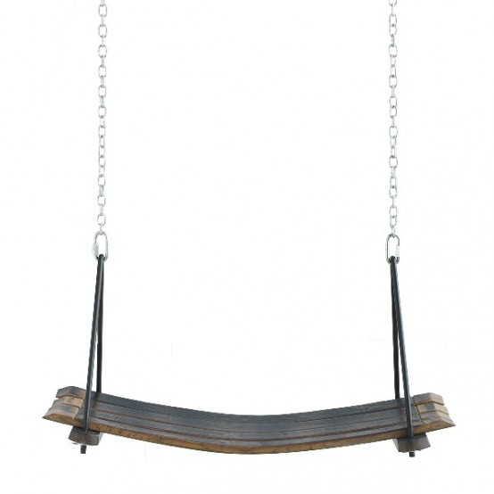 Hammock Tanle And Swing Of Old Wine Barrels