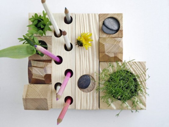 Hand Made Zen Organizers Of Wood For Your Working Place