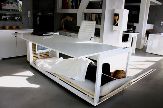Hard Worker Dream: Nap Desk With A Sleeping Space