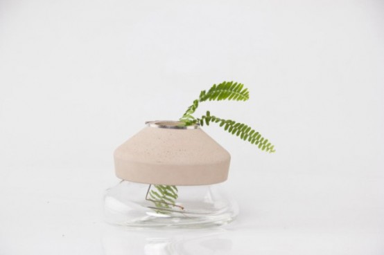 Harmonious Combo 100sand Vases From Glass Concrete And Sand