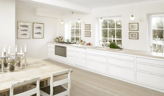 High Gloss White With Ash Kitchen