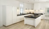 High Gloss White With Wenge Kitchen
