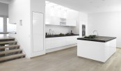 High Gloss White With Wenge Kitchen