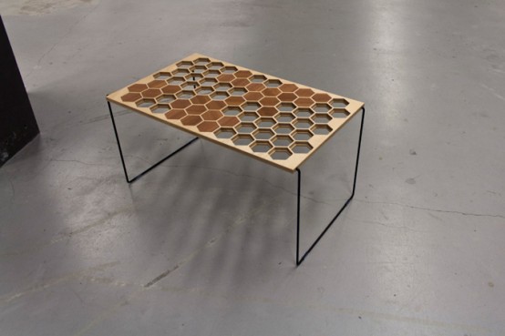 Honeycomb Coffee Table That Can Change Structure