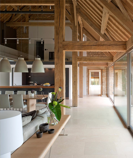 Barn Converted To The Contemporary House With a Pool 