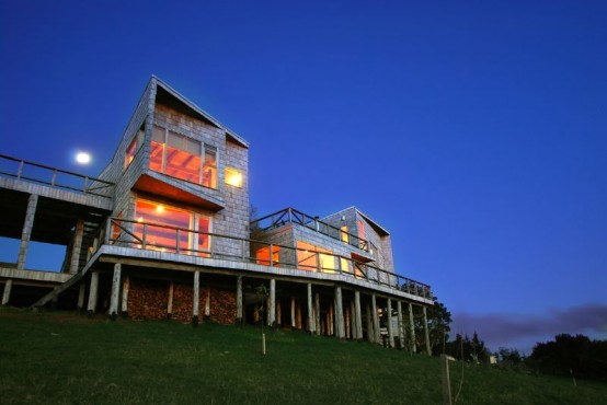 House Entirely Made of Wood and Protected from Nature Disasters