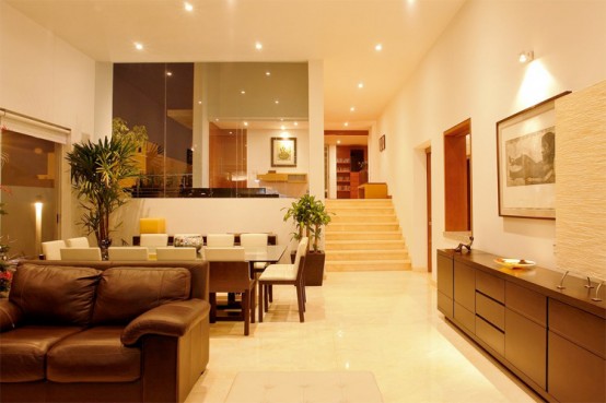 House Made Of Spanish Marble Slabs In Ivory Tones
