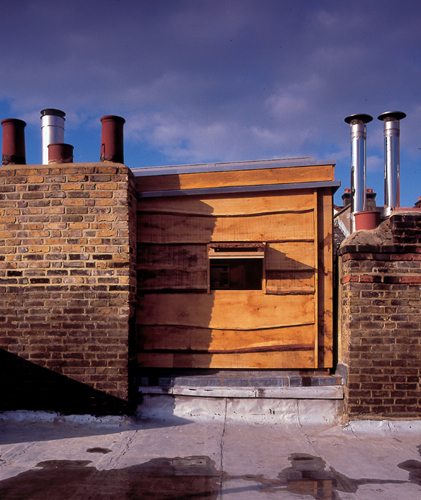 house on a roof