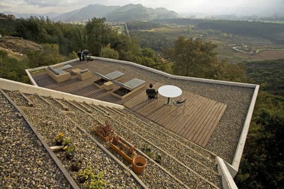 House With Backyard On The Roof