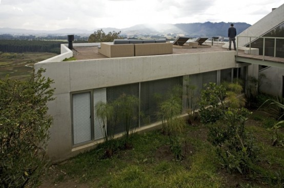 House With Backyard On The Roof