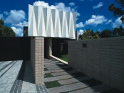 House With Sculptural Cast Concrete Facade